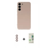 MARSİLYAN™- Galaxy S23 Plus Kılıf Ahenk Serisi - Siyah 20D Premium Cam Ekran Koruyucu + Metal Kamera Lens - KI
