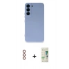 MARSİLYAN™- Galaxy S23 Plus Kılıf Ahenk Serisi - Siyah 20D Premium Cam Ekran Koruyucu + Metal Kamera Lens - KI