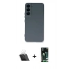 MARSİLYAN™- Galaxy S23 Plus Kılıf Ahenk Serisi - Siyah 360 Mat Full Body Arka Koruyucu + Kamera Lens Koruma Cam - SF