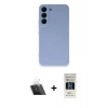 MARSİLYAN™- Galaxy S23 Plus Kılıf Ahenk Serisi - Siyah 5D Hayalet Cam Ekran Koruyucu + Kamera Lens Koruma Cam - SF