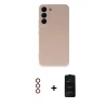 MARSİLYAN™- Galaxy S23 Plus Kılıf Ahenk Serisi - Siyah 6D Antistatik Mat Seramik Hayalet Nano Ekran Koruyucu + Metal Kamera Lens - KI