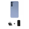 MARSİLYAN™- Galaxy S23 Plus Kılıf Ahenk Serisi - Siyah 6D Antistatik Mat Seramik Hayalet Nano Ekran Koruyucu + Kamera Lens Koruma Cam - SF