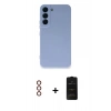 MARSİLYAN™- Galaxy S23 Plus Kılıf Ahenk Serisi - Siyah 6D Antistatik Mat Seramik Hayalet Nano Ekran Koruyucu + Metal Kamera Lens - KI