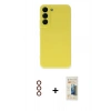 MARSİLYAN™- Galaxy S23 Plus Kılıf Ahenk Serisi - Siyah 6D Mat Seramik Hayalet Nano Ekran Koruyucu + Metal Kamera Lens - KI