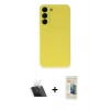 MARSİLYAN™- Galaxy S23 Plus Kılıf Ahenk Serisi - Siyah 6D Mat Seramik Hayalet Nano Ekran Koruyucu + Kamera Lens Koruma Cam - SF