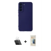 MARSİLYAN™- Galaxy S23 Plus Kılıf Ahenk Serisi - Siyah 6D Mat Seramik Hayalet Nano Ekran Koruyucu + Kamera Lens Koruma Cam - SF