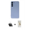 MARSİLYAN™- Galaxy S23 Plus Kılıf Ahenk Serisi - Siyah Mat Seramik Nano Ekran Koruyucu + Şeffaf Kamera Lens Koruma Cam