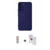 MARSİLYAN™- Galaxy S23 Plus Kılıf Ahenk Serisi - Siyah Seramik Nano Ekran Koruyucu + Metal Kamera Lens - KI