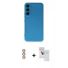 MARSİLYAN™- Galaxy S23 Plus Kılıf Ahenk Serisi - Siyah Seramik Nano Ekran Koruyucu + Metal Kamera Lens - KI