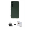 MARSİLYAN™- Galaxy S23 Plus Kılıf Ahenk Serisi - Siyah Seramik Nano Ekran Koruyucu + Şeffaf Kamera Lens Koruma Cam