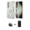 MARSİLYAN™- Galaxy S23 Plus Kılıf Ahenk Yansıma Prime - Siyah 6D Antistatik Mat Seramik Hayalet Nano Ekran Koruyucu + Kamera Lens Koruma Cam - SF