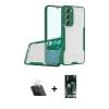 MARSİLYAN™- Galaxy S23 Plus Kılıf Atlas Asil Serisi - Şeffaf 360 Full Body Arka Koruyucu + Kamera Lens Koruma Cam - SF