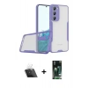 MARSİLYAN™- Galaxy S23 Plus Kılıf Atlas Asil Serisi - Şeffaf 360 Full Body Arka Koruyucu + Kamera Lens Koruma Cam - SF