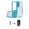 MARSİLYAN™- Galaxy S23 Plus Kılıf Atlas Asil Serisi - Şeffaf 360 Full Body Arka Koruyucu + Metal Kamera Lens - KI