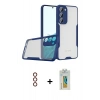 MARSİLYAN™- Galaxy S23 Plus Kılıf Atlas Asil Serisi - Şeffaf Polymer Nano Ekran Koruyucu + Metal Kamera Lens - KI