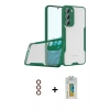 MARSİLYAN™- Galaxy S23 Plus Kılıf Atlas Asil Serisi - Şeffaf Polymer Nano Ekran Koruyucu + Metal Kamera Lens - KI