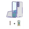 MARSİLYAN™- Galaxy S23 Plus Kılıf Atlas Asil Serisi - Şeffaf Polymer Nano Ekran Koruyucu + Metal Kamera Lens - KI