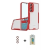 MARSİLYAN™- Galaxy S23 Plus Kılıf Atlas Asil Serisi - Şeffaf Polymer Nano Ekran Koruyucu + Metal Kamera Lens - KI