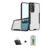 MARSİLYAN™- Galaxy S23 Plus Kılıf Atlas Asil Serisi - Şeffaf Polymer Nano Ekran Koruyucu + Kamera Lens Koruma Cam - SF