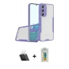 MARSİLYAN™- Galaxy S23 Plus Kılıf Atlas Asil Serisi - Şeffaf Polymer Nano Ekran Koruyucu + Kamera Lens Koruma Cam - SF