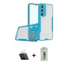 MARSİLYAN™- Galaxy S23 Plus Kılıf Atlas Asil Serisi - Şeffaf Polymer Nano Ekran Koruyucu + Kamera Lens Koruma Cam - SF