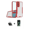MARSİLYAN™- Galaxy S23 Plus Kılıf Atlas Asil Serisi - Siyah 360 Mat Full Body Arka Koruyucu + Kamera Lens Koruma Cam - SF