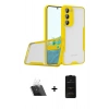 MARSİLYAN™- Galaxy S23 Plus Kılıf Atlas Asil Serisi - Siyah 6D Antistatik Mat Seramik Hayalet Nano Ekran Koruyucu + Kamera Lens Koruma Cam - SF