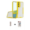 MARSİLYAN™- Galaxy S23 Plus Kılıf Atlas Asil Serisi - Siyah Hayalet Edge Cam Ekran Koruyucu + Metal Kamera Lens - KI
