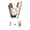 MARSİLYAN™- Galaxy S23 Plus Kılıf Atlas Doku Koleksiyonu - Siyah 6D Mat Seramik Hayalet Nano Ekran Koruyucu + Metal Kamera Lens - KI