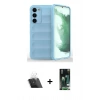 MARSİLYAN™- Galaxy S23 Plus Kılıf Atlas Koleksiyonu - Şeffaf 360 Full Body Arka Koruyucu + Kamera Lens Koruma Cam - SF