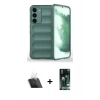 MARSİLYAN™- Galaxy S23 Plus Kılıf Atlas Koleksiyonu - Şeffaf 360 Full Body Arka Koruyucu + Kamera Lens Koruma Cam - SF