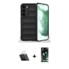 MARSİLYAN™- Galaxy S23 Plus Kılıf Atlas Koleksiyonu - Şeffaf 360 Full Body Arka Koruyucu + Kamera Lens Koruma Cam - SF