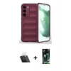 MARSİLYAN™- Galaxy S23 Plus Kılıf Atlas Koleksiyonu - Şeffaf 360 Full Body Arka Koruyucu + Kamera Lens Koruma Cam - SF