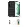 MARSİLYAN™- Galaxy S23 Plus Kılıf Atlas Koleksiyonu - Şeffaf Polymer Nano Ekran Koruyucu + Metal Kamera Lens - KI