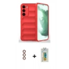 MARSİLYAN™- Galaxy S23 Plus Kılıf Atlas Koleksiyonu - Şeffaf Polymer Nano Ekran Koruyucu + Metal Kamera Lens - KI