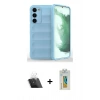 MARSİLYAN™- Galaxy S23 Plus Kılıf Atlas Koleksiyonu - Şeffaf Polymer Nano Ekran Koruyucu + Kamera Lens Koruma Cam - SF