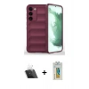 MARSİLYAN™- Galaxy S23 Plus Kılıf Atlas Koleksiyonu - Şeffaf Polymer Nano Ekran Koruyucu + Kamera Lens Koruma Cam - SF