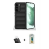 MARSİLYAN™- Galaxy S23 Plus Kılıf Atlas Koleksiyonu - Şeffaf Polymer Nano Ekran Koruyucu + Kamera Lens Koruma Cam - SF