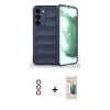 MARSİLYAN™- Galaxy S23 Plus Kılıf Atlas Koleksiyonu - Siyah 6D Mat Seramik Hayalet Nano Ekran Koruyucu + Metal Kamera Lens - KI