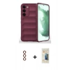 MARSİLYAN™- Galaxy S23 Plus Kılıf Atlas Koleksiyonu - Siyah 6D Mat Seramik Hayalet Nano Ekran Koruyucu + Metal Kamera Lens - KI