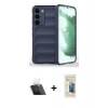 MARSİLYAN™- Galaxy S23 Plus Kılıf Atlas Koleksiyonu - Siyah 6D Mat Seramik Hayalet Nano Ekran Koruyucu + Kamera Lens Koruma Cam - SF