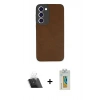 MARSİLYAN™- Galaxy S23 Plus Kılıf Doruk Asil Koleksiyonu - Şeffaf Polymer Nano Ekran Koruyucu + Kamera Lens Koruma Cam - SF