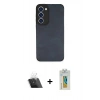 MARSİLYAN™- Galaxy S23 Plus Kılıf Doruk Asil Koleksiyonu - Şeffaf Polymer Nano Ekran Koruyucu + Kamera Lens Koruma Cam - SF