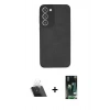 MARSİLYAN™- Galaxy S23 Plus Kılıf Doruk Asil Koleksiyonu - Siyah 360 Mat Full Body Arka Koruyucu + Kamera Lens Koruma Cam - SF