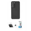 MARSİLYAN™- Galaxy S23 Plus Kılıf Doruk Asil Koleksiyonu - Siyah 5D Eko Cam Ekran Koruyucu + Kamera Lens Koruma Cam - SF
