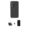 MARSİLYAN™- Galaxy S23 Plus Kılıf Doruk Asil Koleksiyonu - Siyah 6D Antistatik Mat Seramik Hayalet Nano Ekran Koruyucu + Kamera Lens Koruma Cam - SF