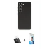 MARSİLYAN™- Galaxy S23 Plus Kılıf Kozmos Yansıma Özel Seri - Siyah 5D Eko Cam Ekran Koruyucu + Kamera Lens Koruma Cam - SF