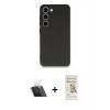MARSİLYAN™- Galaxy S23 Plus Kılıf Kozmos Yansıma Özel Seri - Siyah Mat Seramik Nano Ekran Koruyucu + Kamera Lens Koruma Cam - SF
