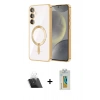 MARSİLYAN™- Galaxy S23 Plus Kılıf Nova Işık Özel Seri - Şeffaf Polymer Nano Ekran Koruyucu + Kamera Lens Koruma Cam - SF