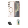 MARSİLYAN™- Galaxy S23 Plus Kılıf Nova Işık Özel Seri - Şeffaf Polymer Nano Ekran Koruyucu + Kamera Lens Koruma Cam - SF